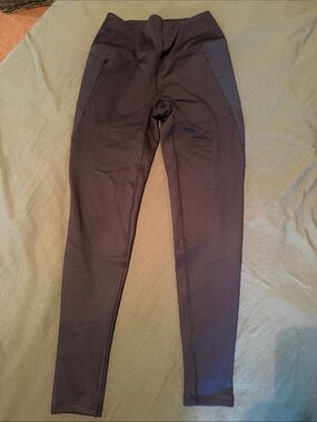 Spyder Women's Black High-Rise Leggings with Quilted Side Panels